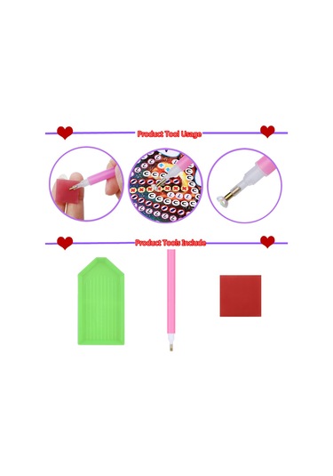 Moveevo Dıy Pano Ve El Yapımı Taş Boyama İle Katlanabilir Dekoratif Saklama Kutusu, Kristal Taşlar Ve Araç Seti İle Snh101 Çok Renkli