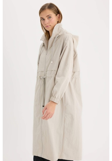 DeFacto Su İtici Kapüşonlu Fermuarlı Cepli Beli Büzgülü Mevsimlik Uzun Yağmurluk A6245AX25SPGR472 Gri DeFacto Su İtici Kapüşonlu Fermuarlı Cepli Beli Büzgülü Mevsimlik Uzun Yağmurluk A6245AX25SPGR472 Gri