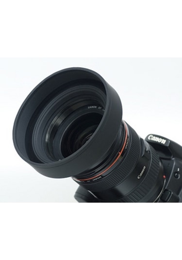 52 MM Üç Kademeli Kauçuk Lens Hood (Parasoley)