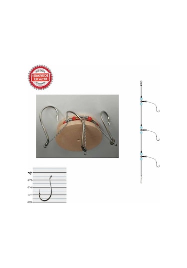 Çelik Telli 3 Köstekli Levrek Lüfer Kofana 2 Adet