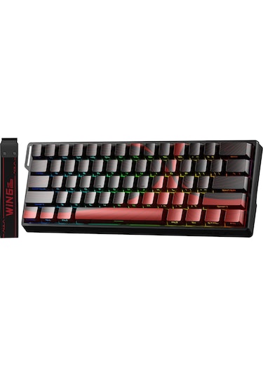 Aula Win60 He Max Manyetik Klavye Rapid Trigger Wing Chun Switch 8000hz Rgb Tkl Hot Swap Oyuncu Klavyesi Kırmızı