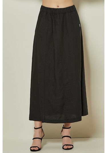 Anvelop Siyah Keten Etek Siyah