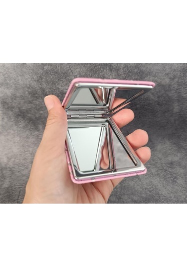 Cep Ayna Makyaj Çanta Seyahat Taşınabilir Ayna Kozmetik Büyüteç Kompakt Çok Renkli