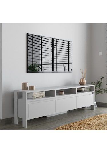 Atlas 3 Kapaklı Tv Ünitesi 160 Cm Sis Gri
