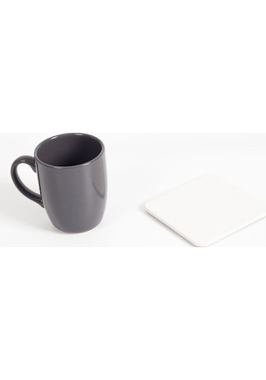 Turgut Office Deri Bardak Altlığı Beyaz 1 Adet Beyaz