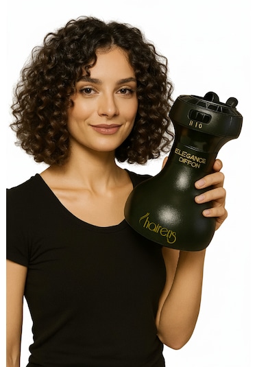 Hrs-530 Kıvırcık Saçlara Özel Saç Kurutma Makinesi & Vigo Dalgalandırıcı 1000 Watt - Siyah