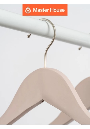 Master House Ahşap Kıyafet Askıları 5 Adet 256668265 Pembe