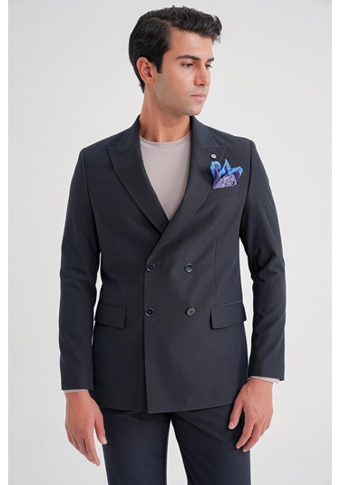 C 719 Ceket Comfort Lacivert Lacivert