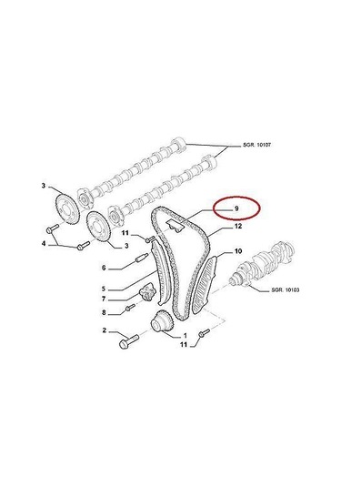 OPAR 9659680180 Eksantrik Zincir Klavuz Ducato-Jumper-Boxer 2.2HDI