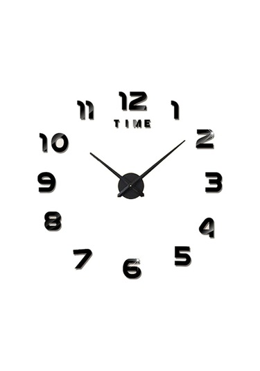 Sessiz Fonksiyonlu Eva Materyalli Duvar Saati - Modern Ev Dekorasyonu - Siyah Ea012 Modeli Pil Dahil Değil Renkli Renkli