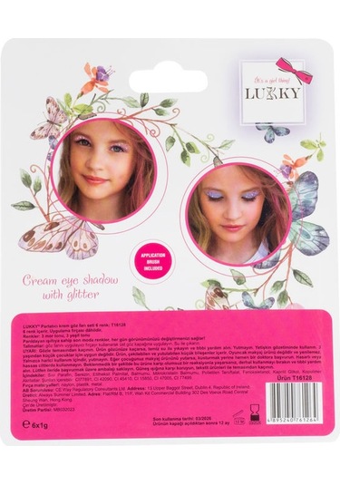 Lukky 6 Renkli Parıltılı Göz Farı Paleti Ve Fırçası