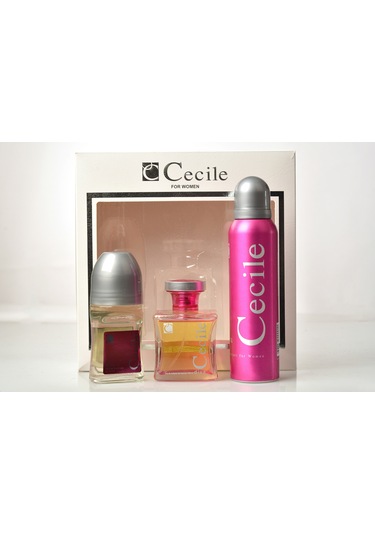 Cecile Diva Kadın Parfüm EDT 100 ML + Deodorant 150 ML + Roll On 50 ML