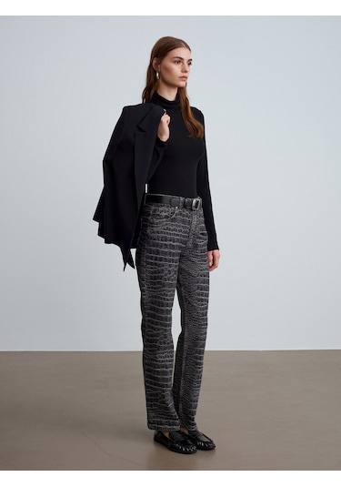 Dilvin 72095 %100 Pamuk Straight Jean-antrasit Antrasit