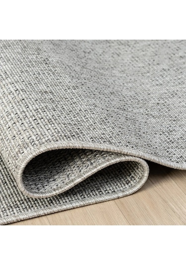 Gri Dokuma Görünümlü Modern Halı - L662grbo