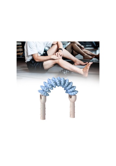 Suntek Bacak Kas Silindiri 20 Tekerlek Tenis Dirseği İçin Beyaz Mavi Beyaz - Mavi