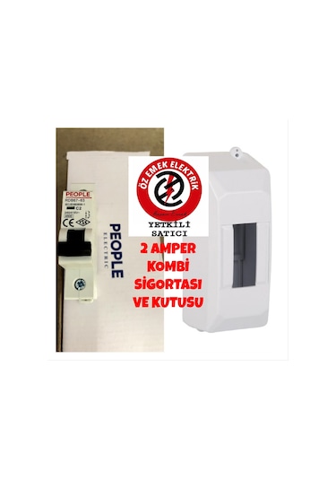 People Elektrik 2amper Kombi Sigortası 1x2a 4.5ka ve Kutusu Dahil