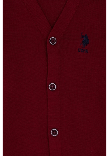 U.s. Polo Assn. Erkek Çocuk Bordo Hırka Triko 50295571-vr014 Bordo