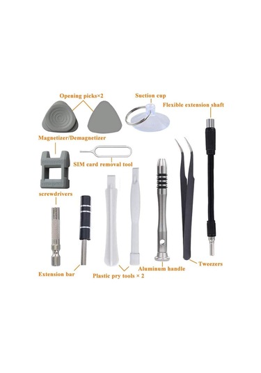 115 Parça Manyetik Tornavida Seti Profesyonel Onarım Kiti, Laptop, Telefon, Saat Tamiri İçin