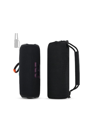 Jbl Flıp 7 İçin Taşınabilir Hoparlör Çantası Flıp 7 Gen Ses Geçirgen Çanta Açık Black With Strap