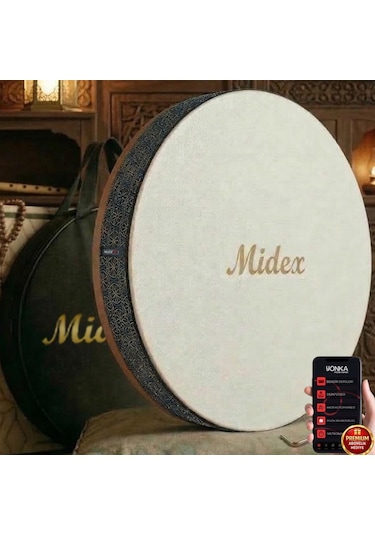 Midex Br-810 Kaliteli Bendir Def Akort Ayarlı El Tutma Oyuklu Çantalı