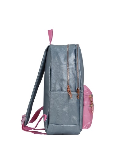 Elatae Su Geçirmez Çok Gözlü Kız Çocuk Seyahat Okul Sırt Çantası Gri K1569