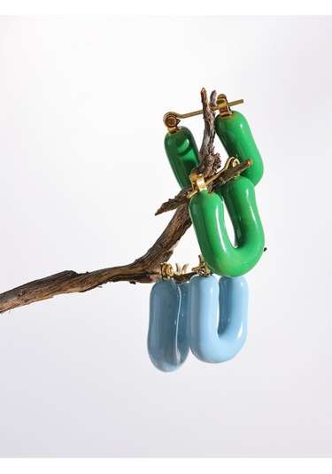 Mavi Eetit 7 Renk Şeker Emaye Paslanmaz Çelik Kare Tıknaz Hollow Y2k Hoop Küpeler 2023 Trendy Dopamin Takı Kadınlar Gala Hediye Çok Renkli