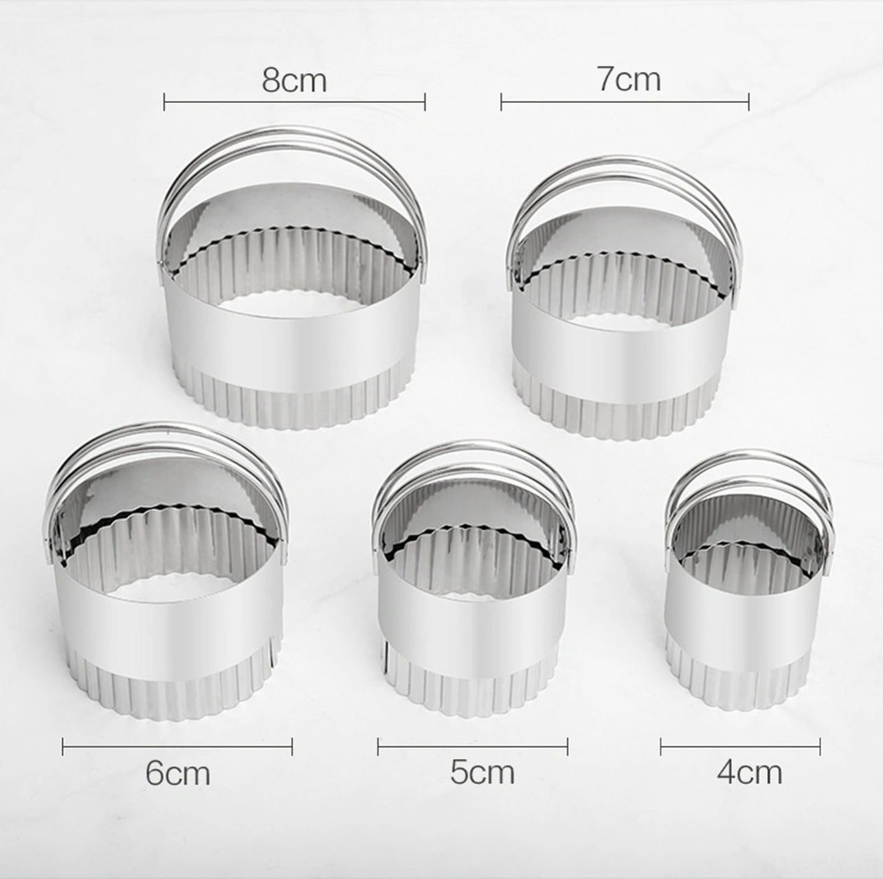 Yaleker 5'li Paslanmaz Çelik Bisküvi Kalıbı Seti - Rust Ötesi, Ergonomik Kolu, Kolay Temizlenir, Kaliteli Kullanim İçin Gümüş