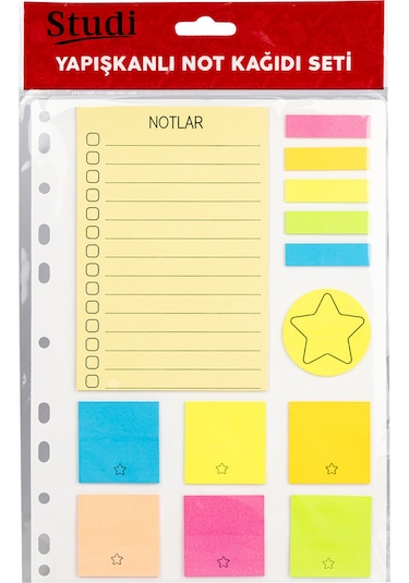 Studi Yapışkanlı Not Kağıdı Seti