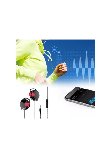 Mufunye 3,5 Mm Kablolu Oyun Kulaklığı Kulak Üstü Spor Kulaklıkları Kulak Kancalı Müzik Kulaklıkları Mikrofon