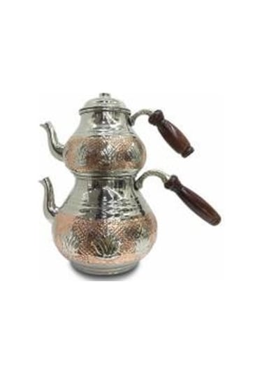 Desenli Bakır Çaydanlık Küçük Boy Bakır