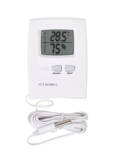 T-Technıc Dijital Saat.Iç-Dış Isı Ve Nem Ölçer Termometre Th-0310