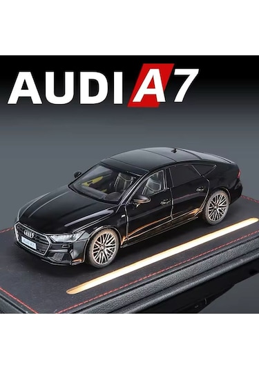 Scowetto Audi A7 Araba Siyah 1:24 Diecast Metal Model Araba Koleksiyon Araba 21 Cm Oyuncak Araba