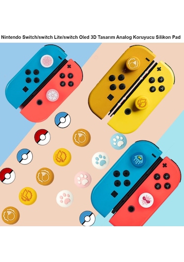 Mario Ps4/ps5 Game Pad Uyumlu Analog Yükseltici Kontrol Kiti Mavi