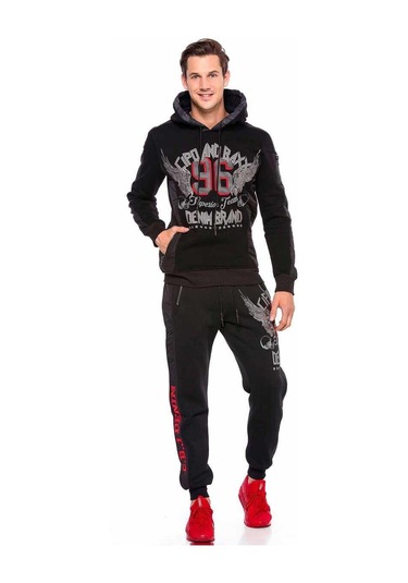 Cipo & Baxx Cl358 Baskılı Nakışlı Kapşonlu Kapşonlu Sweat L 001
