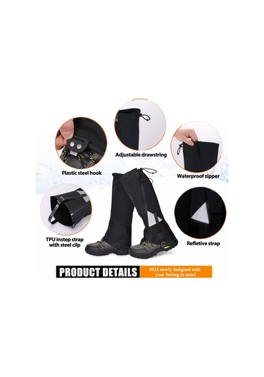 Yifomall Kar Kayakları, Dağ Yürüyüşü İçin Suluğa Dayanıklı Knee Protector - Siyah M 100 Adet起订