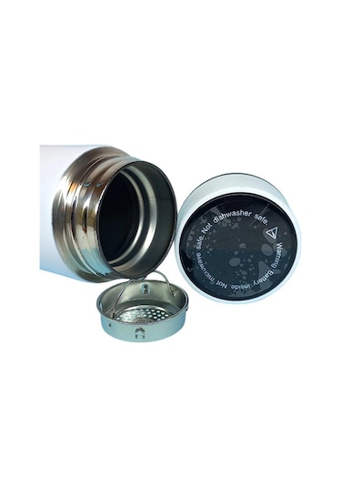 Kişiselleştirilebilir Dereceli Termos 05 Lt Beyaz Renk Beyaz