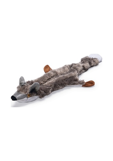 Beeztees Köpek Oyuncağı, Sesli, Tilki, Peluş, Gri, 52x15x2,5cm