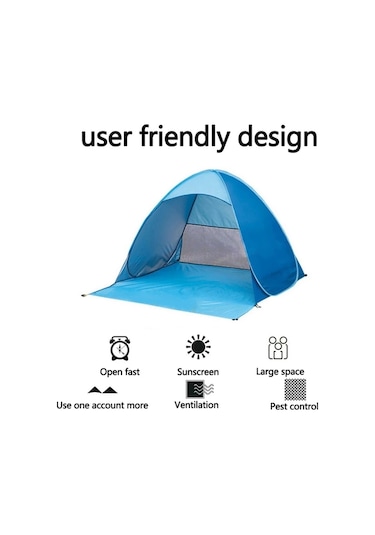 Otomatik Anında Açılır Çadır İçme Plaj Çadırı Boyut: 150x165x110cm Mavi