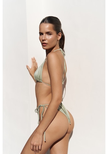Mai Collection Mai Studios Co. Cahya Bağlamalı Yeşil Bikini Altı Yeşil