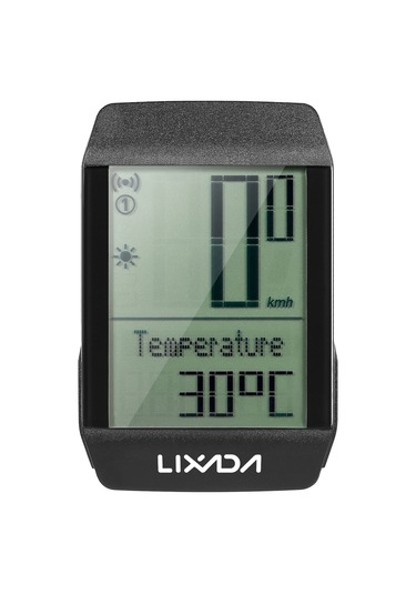 Lıxada Bkv-1800 Entegre Kasa Kablosuz Bisiklet Bilgisayarı Siyah