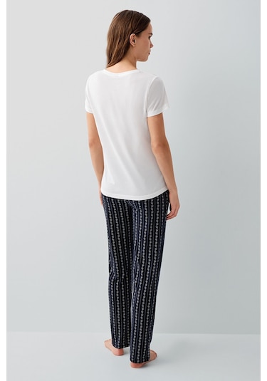 Pierre Cardin Kadın Beyaz Pijama Takım Beyaz