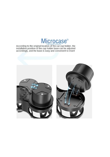 Araç İçi Bardaklıktan Monte Çift Bardak ve İçeçek Tutucu-AL3487