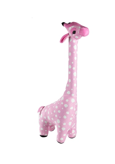 Oyuncak Zürafa Pelüş Sevimli Şaşkın Zürafa Pembe Dev Boy 100 Cm