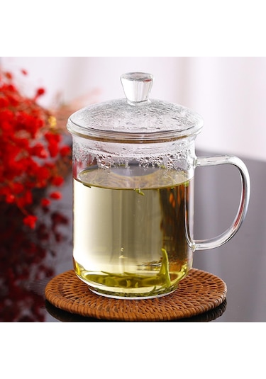 Suntek Meyve Suyu Cappuccino Süt 400ml Için Saplı Cam Kahve 400-ml