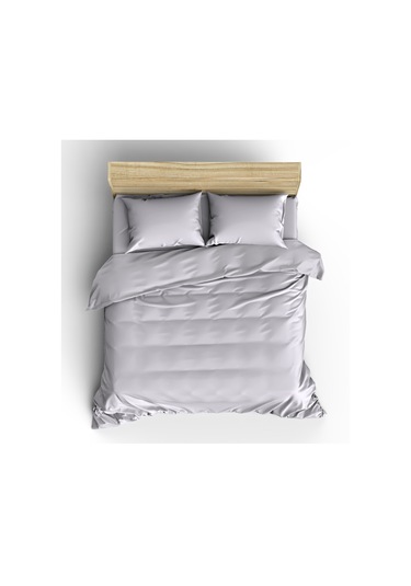 Makiteks Pamuklu Açık Gri 200x220 Çift Kişilik Nevresim Seti Açık Gri
