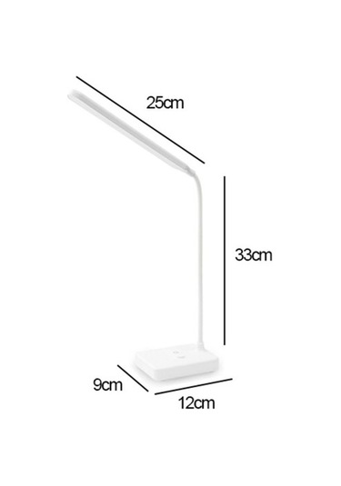 River World İnce Uzun Dokunmatik USB Şarjlı 360 Derece Dönebilir Beyaz