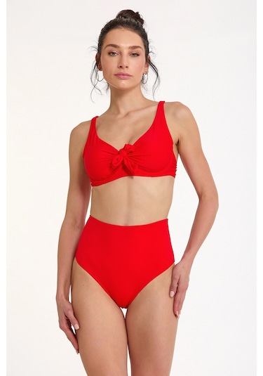 Modadua Argento 1475-3028 Kadın Fiyonklu Bikini Takımı Kırmızı
