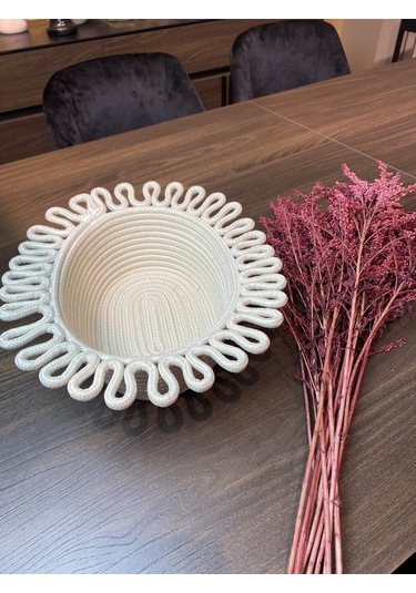 Galaxy Doğal, Jüt, Desenli, Sepet, Dolap Içi, Çocuk Odası, Düzenleyici, Saklama Sepeti Krem