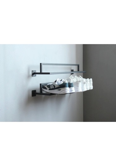 Aju Metal Ayakkabı Rafı Duvara Monte Ayakkabılık Modern Şık Tasarım Özel Ayakkabı Çizme Depolama 1 Adet Siyah Aju Metal Ayakkabı Rafı Duvara Monte Ayakkabılık Modern Şık Tasarım Özel Ayakkabı Çizme Depolama 1 Adet Siyah