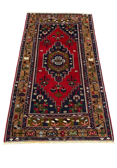 El Dokuma Sıfır Büyük Yahyalı Halısı 133x235 Lacivert Yün Halı